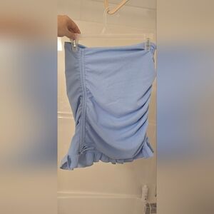 Light Blue Ruched Skirt
